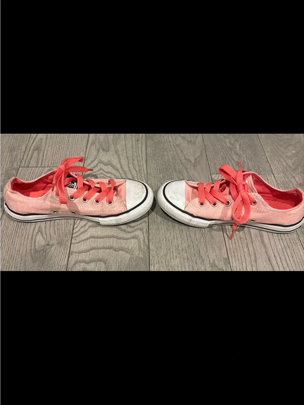 Converse Kids Coral Pink Low-Top Sneakers with Bright Laces